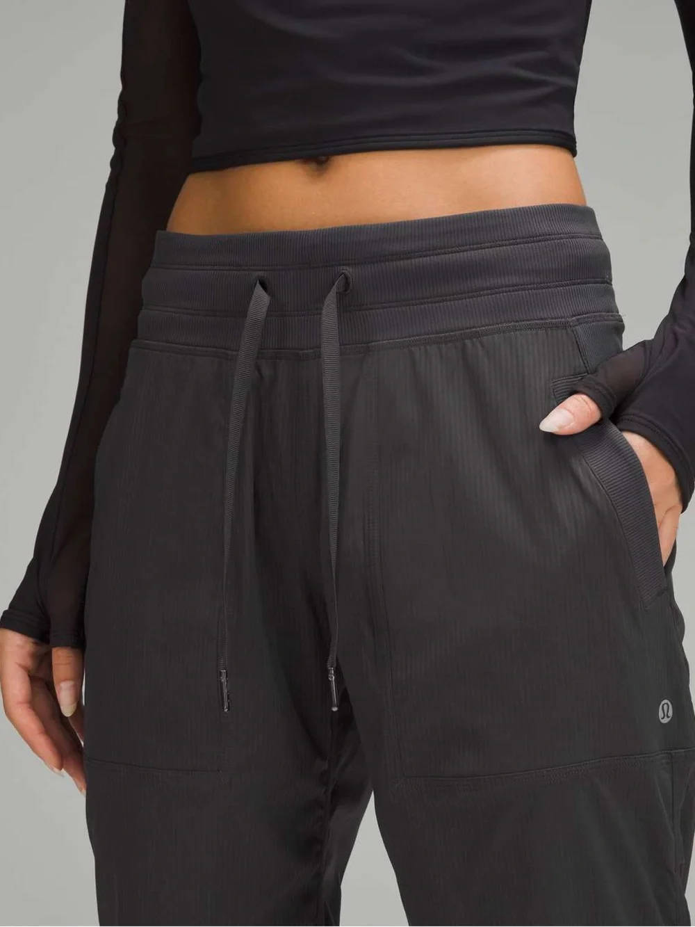 lululemon athletica dance studio mid rise cropped pant, black